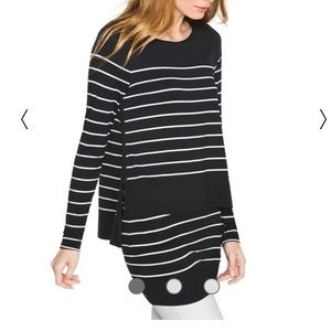 White House Black Market Double Layer Long Sleeve Tunic Top, size XS